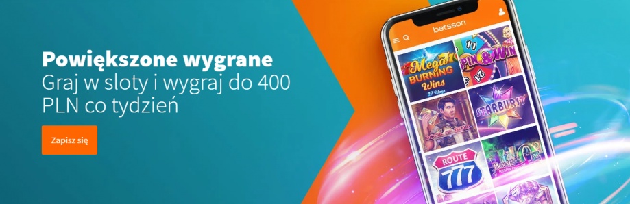 Powiększone wygrane do 200 PLN w Kasynie Betsson
