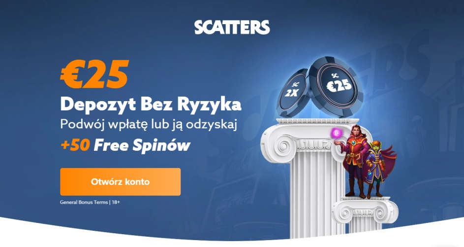 Skorzystaj z oferty powitalnej dostępne w Scatters Casino